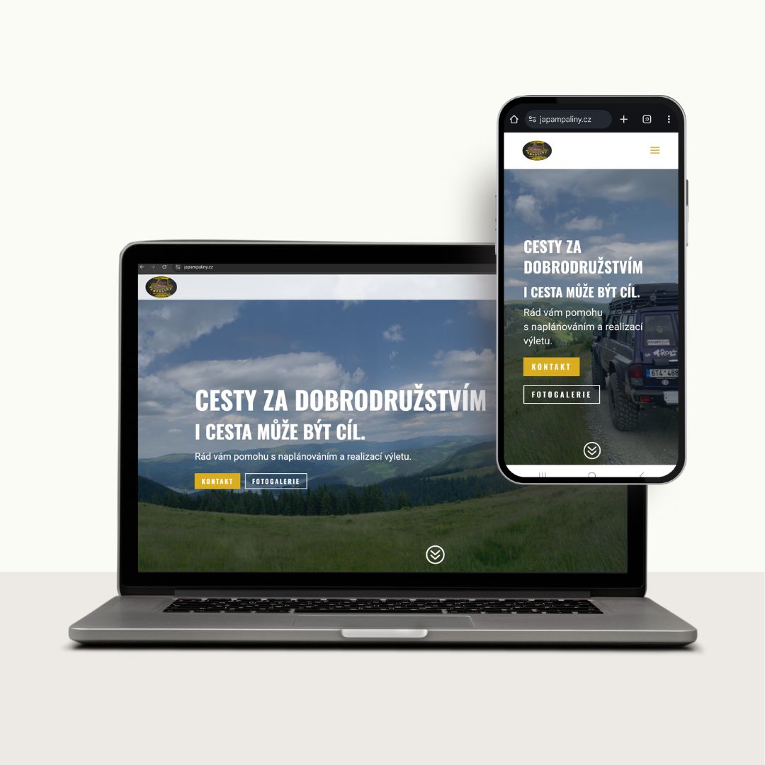 Ukázka webu pro cestovatele